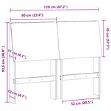 Upholstered Headboard Taupe 120 cm Solid Pine Wood 879297