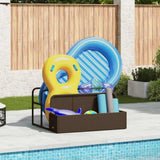 Poolside Float Storage Brown 110x100x57 cm Poly Rattan 4104089
