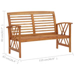 ZNTS 3 Piece Garden Lounge Set Solid Acacia Wood 3057984