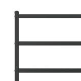 Metal Bed Frame without Mattress with Footboard Black 75x190cm 355373