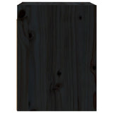 Wall Cabinets 2 pcs Black 30x30x40 cm Solid Wood Pine 813484
