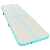 Inflatable Gymnastics Mat with Pump 500x100x10 cm PVC Green 91920