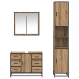 Bathroom Furniture Set 3 pcs Artisan Oak Engineered Wood 3402561