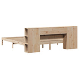 Bookcase Bed without Mattress 200x200 cm Solid Wood Pine 3321548