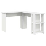 Corner Desk White 140 x 113.5 x 75 cm Engineered Wood 869554