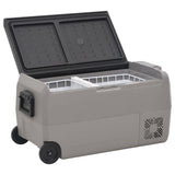 Cool Box with Wheel and Adapter Black & Grey 50 L PP & PE 3154657