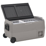 Cool Box with Wheel and Adapter Black & Grey 50 L PP & PE 3154657