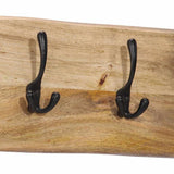 Wall-mounted Coat Rack with 4 Hooks Solid Wood Mango 358957