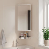 Corner Bathroom Mirror Cabinet White 30x24x60 cm 357977