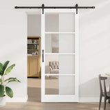 Sliding Door White and Black 93 x 232 cm 3332404