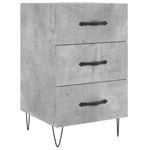 ZNTS Bedside Cabinet Concrete Grey 40x40x66 cm Engineered Wood 827656