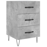 ZNTS Bedside Cabinet Concrete Grey 40x40x66 cm Engineered Wood 827656