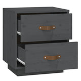 Bedside Cabinet Grey 40x34x45 cm Solid Wood Pine 818329