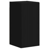 TV Cabinet Set Wall-mounted 4 pcs Black Engineered Wood 3409007