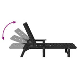 Sun Lounger 2 pcs Black 195.5 x 53 x 98.5 cm Polyethylene 3335852