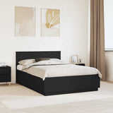 Bed Frame with Headboard Black 160 x 200 cm Engineered Wood 3408055