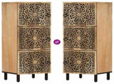 Side Cabinet 40x33x110 cm Solid Wood Mango 358241