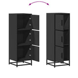Highboard Black 35.5x35x106.5 cm Engineered Wood and Metal 849064