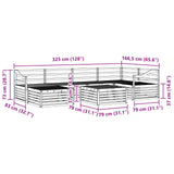 Outdoor Sofa Set 7 pcs Natural Solid Acacia Wood 3373794