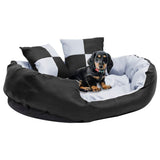 Reversible & Washable Dog Cushion Grey and Black 85x70x20 cm 171208