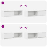TV Cabinet White 100x31x25.5 cm Engineered Wood 861472