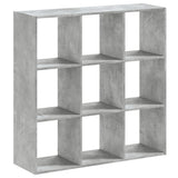 Bookcase Concrete Grey 102x32x102 cm Engineered Wood 852819