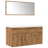 3 Piece Bathroom Furniture Set Artisan Oak Engineered Wood 3328588
