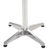 Garden Table Silver 60x60x70 cm Aluminium 48715