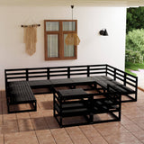12 Piece Garden Lounge Set Solid Pinewood 3076218