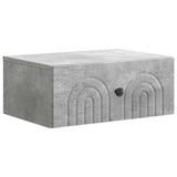 Wall-Mounted Bedside Cabinet with Drawer 2 pcs Concrete Grey 898112