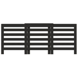 Radiator Cover Black 205x21.5x83.5 cm Engineered Wood 852718