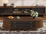 100 x 50 x 36 cm, living room coffee, walnut wood finish. Coffee with two drawers, sofa N605P439636N
