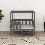 Dog Bed Grey 95.5x73.5x90 cm Solid Wood Pine 822384