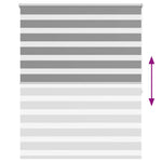 Zebra Blind 120 x 175 cm Grey 240215