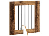 Dog Gate with Stands 6 pcs Old Wood 60 x 80 cm Engineered Wood 892107