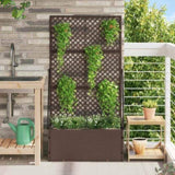 Garden Trellis Planter Brown 70 x 30 x 135 cm Metal 366619