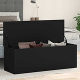 Storage Box Black 102x35x35 cm Engineered Wood 840689