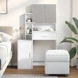 Dressing Table with Cabinet White 80x35x132 cm 848234