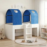 Bed with Tunnel 3 pcs White and Blue Engineered Wood 3423487