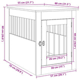 Dog Crate Furniture Old Wood 55x80x68 cm Engineered Wood 857642