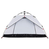 Camping Tent Dome 3-Person White Blackout Fabric Quick Release 4004196