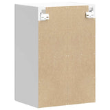 Kitchen Wall Cabinet with Glass Door Kalmar White Engineered Wood 853527