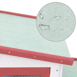 Outdoor Large Rabbit Hutch Red and White 201x45x85 cm Wood 170845