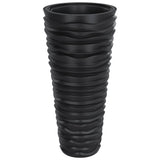 Planter with Removable Inner Anthracite 18/45 L PP Grooved Look 364690