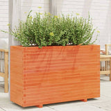 Garden Planter Wax Brown 110x40x72 cm Solid Wood Pine 3282641