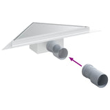 2 in 1 Triangle Shower Drain Silver 32 x 32 x 7.5 cm 42015936
