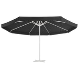 ZNTS Replacement Fabric for Outdoor Parasol Black 500 cm 312544