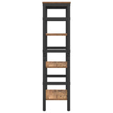 Bookshelf 3-Tier 60 x 29.5 x 115 cm Engineered Wood Old Wood 883926