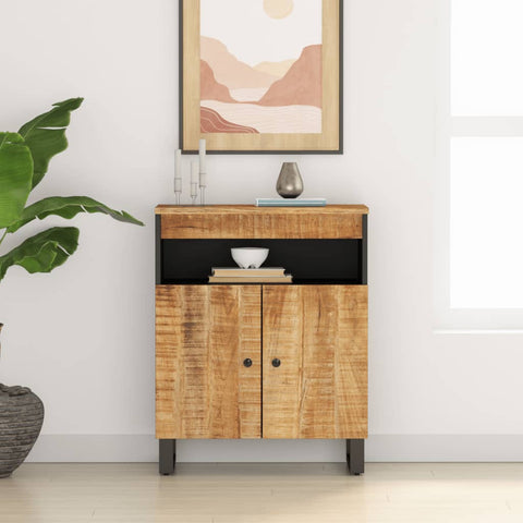 Sideboard with 2 Doors 60x33x75 cm Solid Wood Mango 352913
