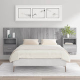 Bed Headboard with Cabinets Grey Sonoma Engineered Wood 3115698